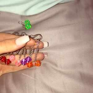 Dice earings (hand made)